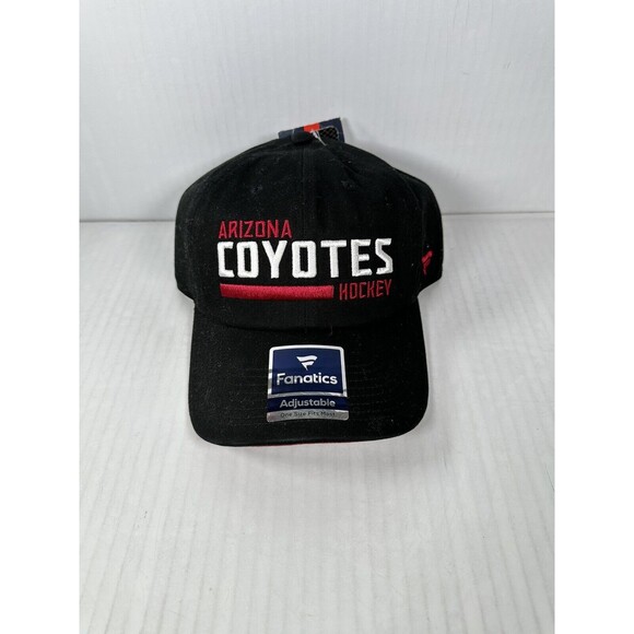 NEW Fanatics Arizona Coyotes Hockey NHL Black Hat Cap Adjustable OSFM - Picture 1 of 3